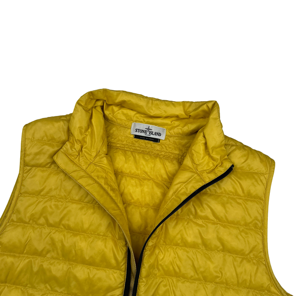 Stone Island 2013 Yellow Micro Yarn Down Packable Gilet - Large