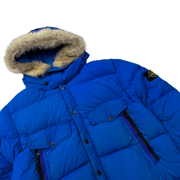 Stone Island 2016 Blue Organic Feel Tela Down Jacket - XXL