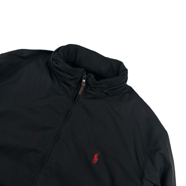 Ralph Lauren Black Cotton Fleece Lined Jacket - XL