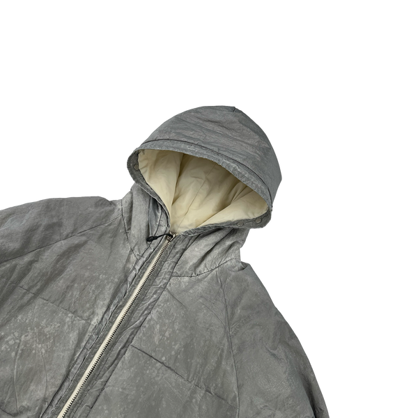 Stone Island AW2000 Hooded Silver Pure Metal Shell - Medium