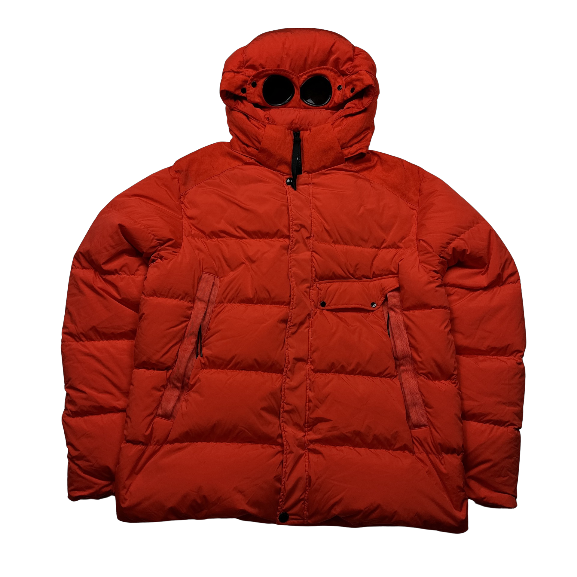 CP Company Exclusive Orange Nycra Goggle Puffer Jacket - XXL