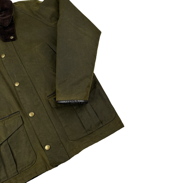 Barbour Green Cotton Wax Field Jacket - Small