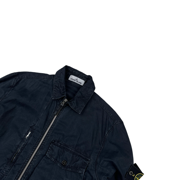 Stone Island 2019 Navy Cotton Overshirt - Medium