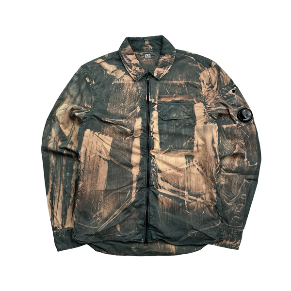 CP Company Bleached Pattern Lens View Cotton Overshirt - Small