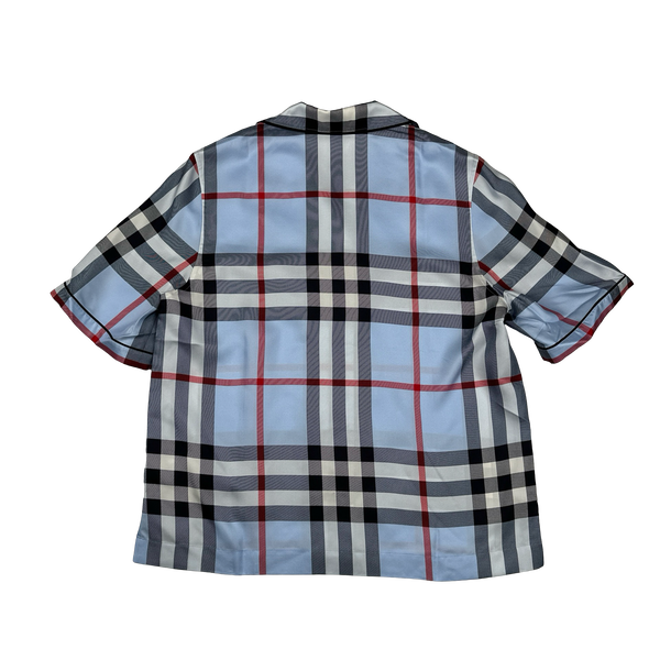 Burberry Silk Nova Check Button Up Pyjama Shirt - Medium