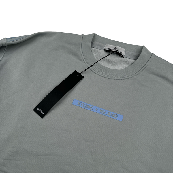 Stone Island 2022 Grey Spellout Crewneck Jumper - XL, XXL