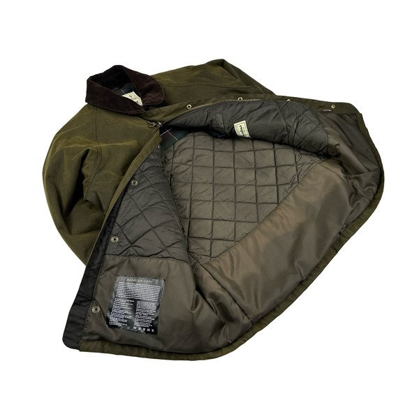 Barbour Green Cotton Wax Field Jacket - Small