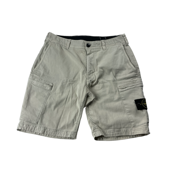 Stone Island 2017 Beige SL Cargo Shorts 32 Mat s Island