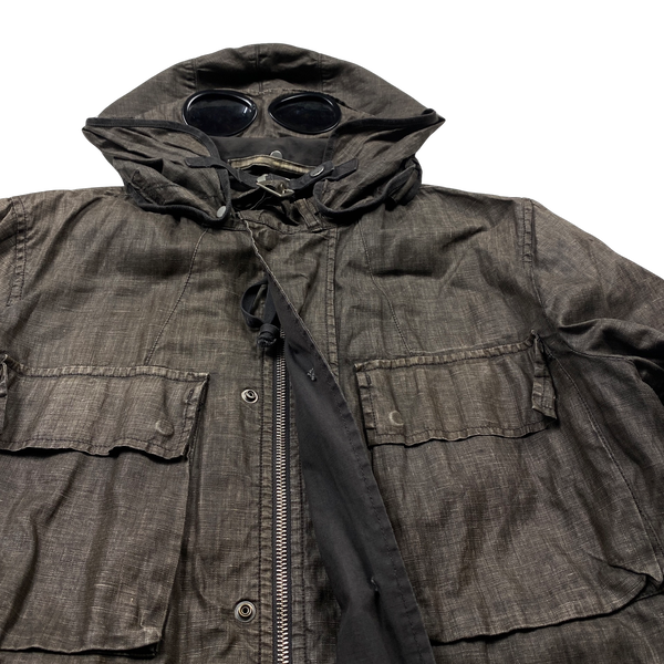 CP Company 2004 Vintage Lino Flax Goggle Jacket - Medium