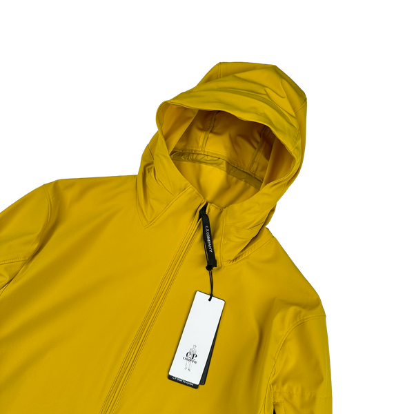 CP Company Yellow Soft Shell R Hooded Jacket - Large
