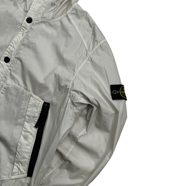 Stone Island 2014 Cream Mussola Gommata Lightweight Jacket - XXL