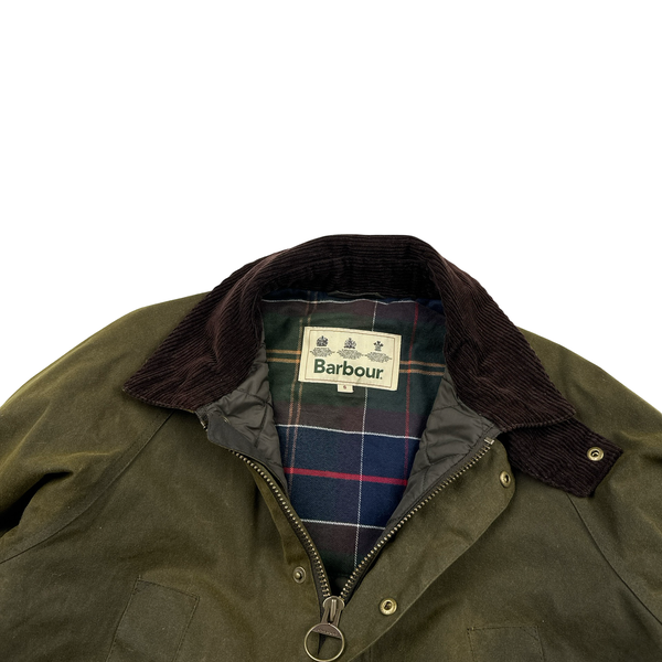 Barbour Green Cotton Wax Field Jacket - Small