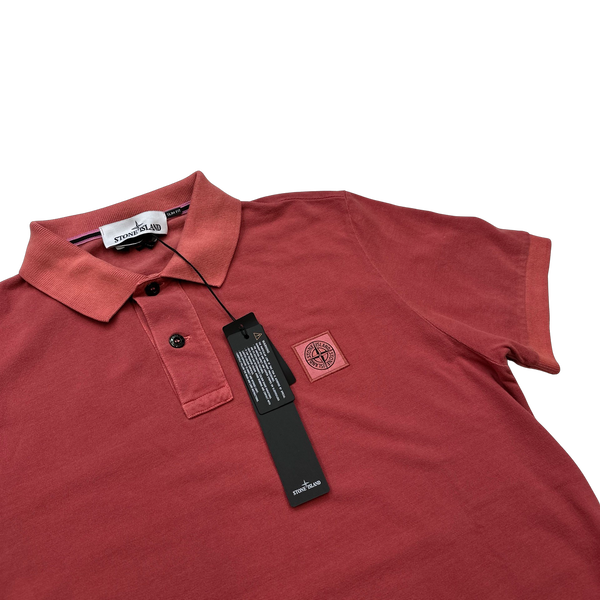 Red stone island polo on sale