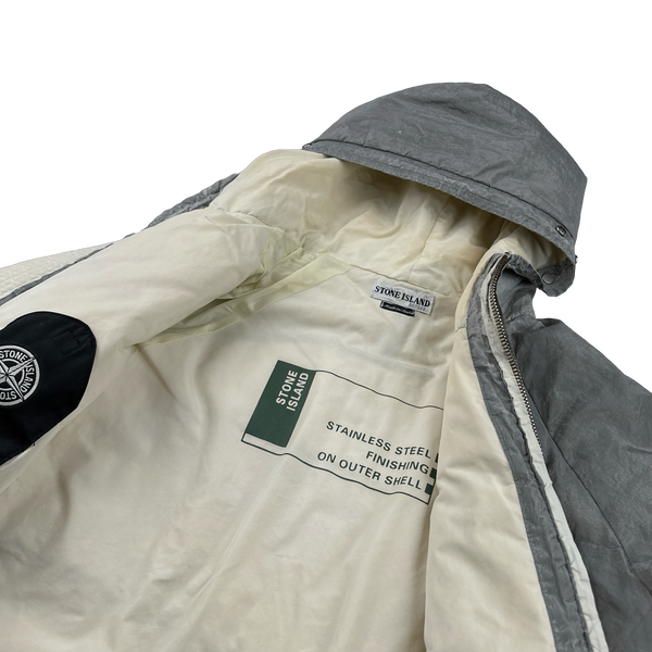 Stone Island AW2000 Hooded Silver Pure Metal Shell - Medium