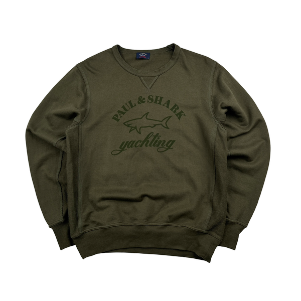 Paul & Shark Khaki Spellout Crewneck - Medium