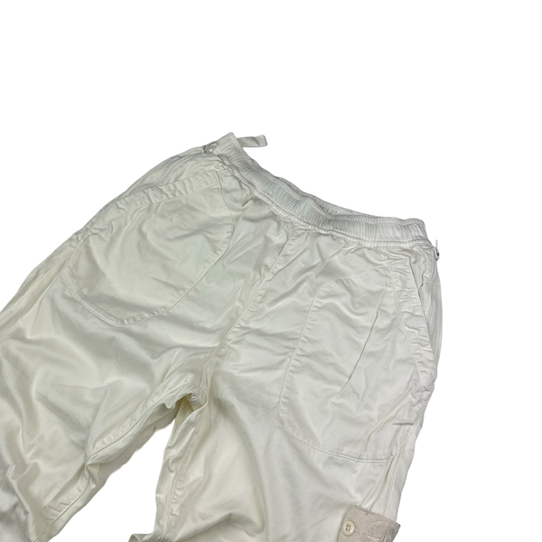 Stone Island 2022 White Ghost Cargo RE T Trousers - Small