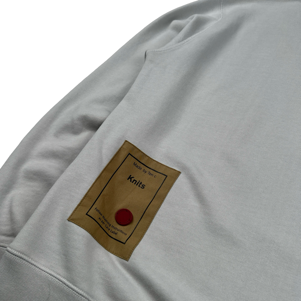 Ten C Grey Crewneck Jumper - Medium