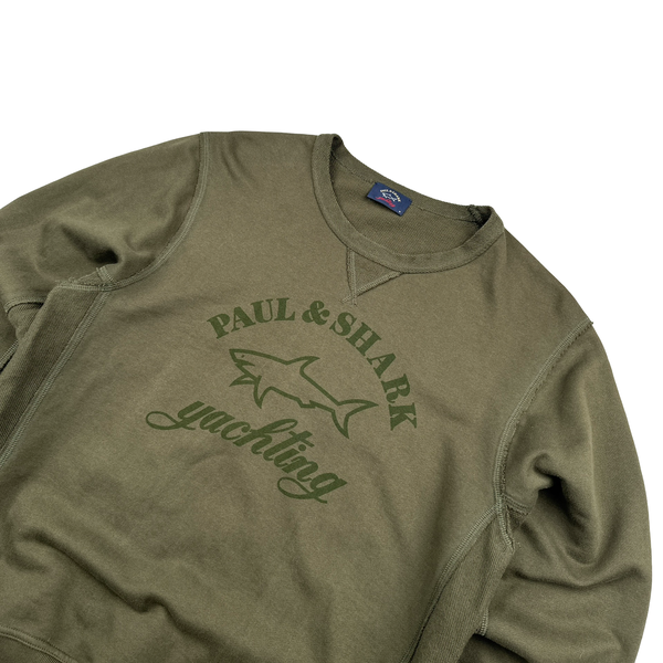 Paul & Shark Khaki Spellout Crewneck - Medium