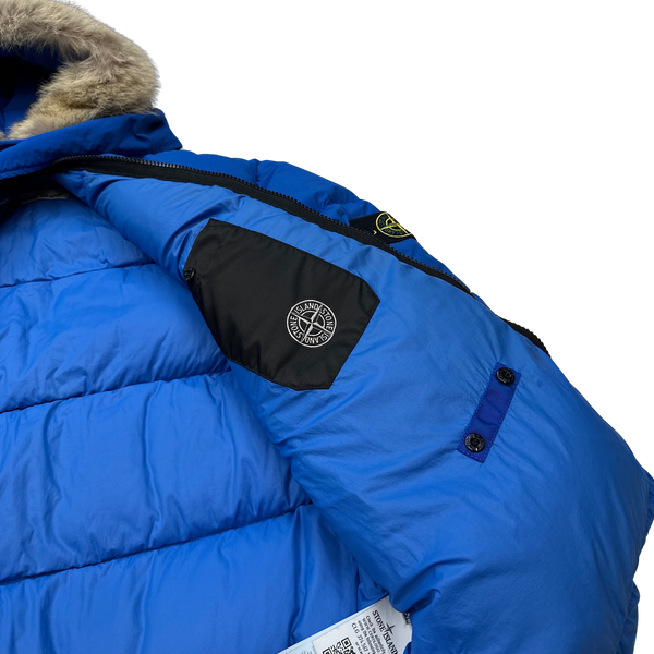 Stone Island 2016 Blue Organic Feel Tela Down Jacket - XXL