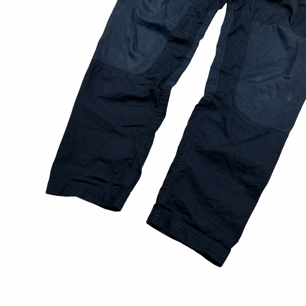 Stone Island Navy Rip Stop Cotton Cargo Trousers - Small