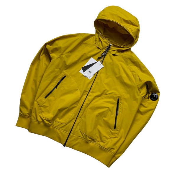 CP Company Yellow Hooded Pro Tek Jacket - Large