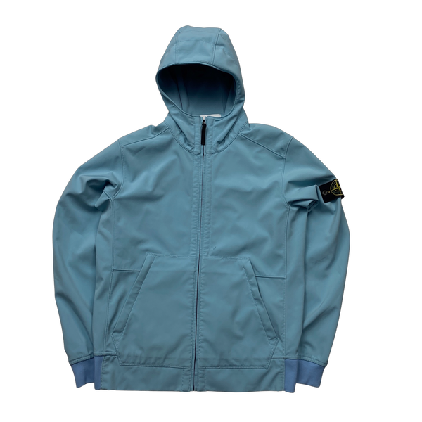 Stone island soft shop shell light blue