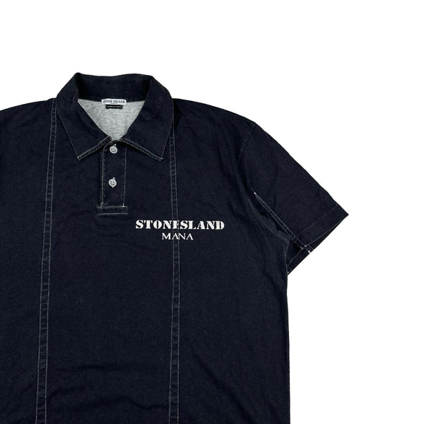 Stone Island Vintage 2000s Marina Cotton Polo Shirt - XL