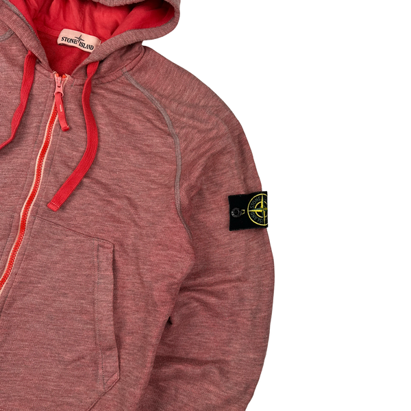 Stone Island 2016 Red Waffle Knit Hoodie - Small