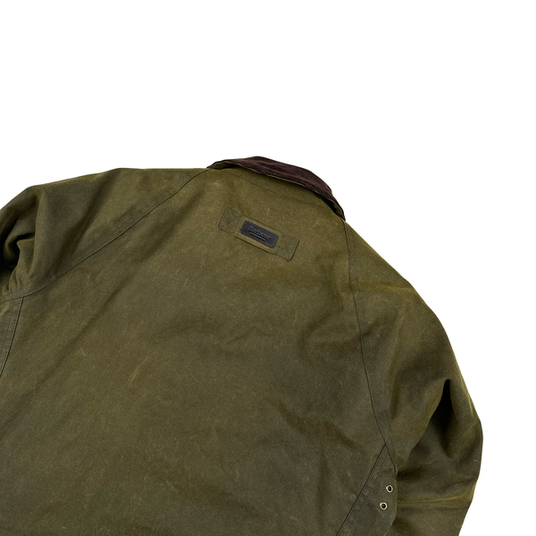 Barbour Green Cotton Wax Field Jacket - Small