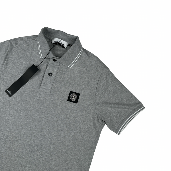 Stone Island 2018 Grey Polo Top - Medium