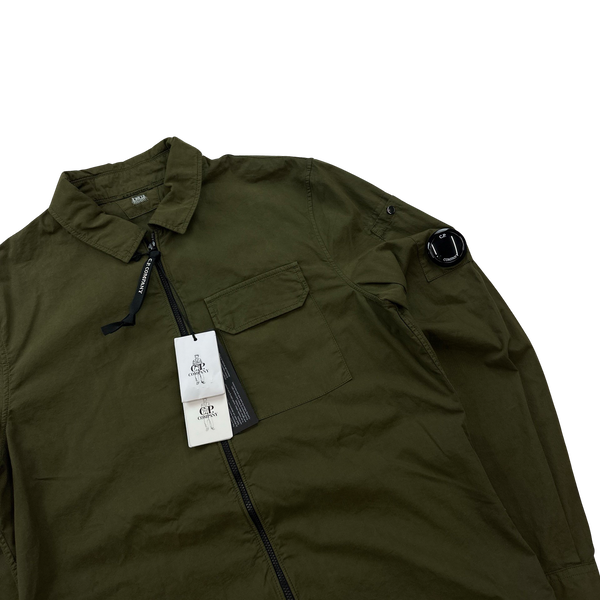 CP Company Khaki Cotton Overshirt Small Mat s Island