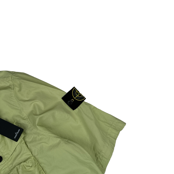 Stone Island 2022 Green Double Pocket Short Sleeve Overshirt - Large