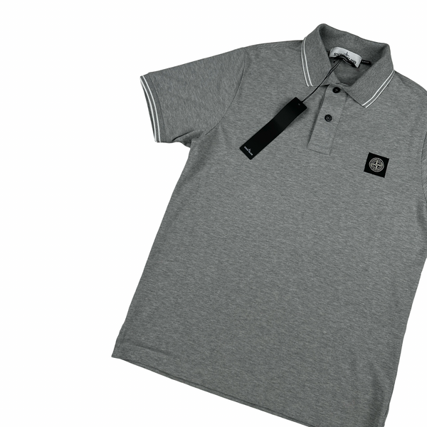 Stone Island 2018 Grey Polo Top - Medium
