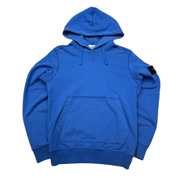 Stone Island 2019 Blue Pullover Hoodie - Small