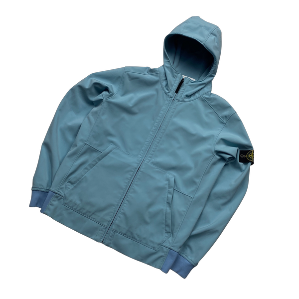 Stone Island 2017 Baby Blue Light Soft Shell R Jacket - Medium