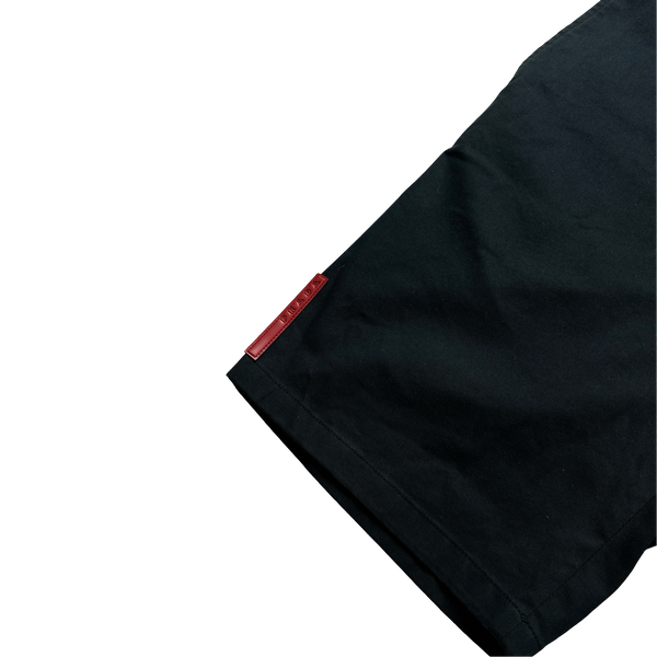 Prada Black Red Tab Shorts - 30"