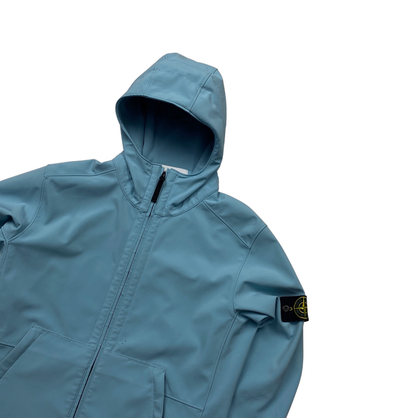 Stone Island 2017 Baby Blue Light Soft Shell R Jacket - Medium