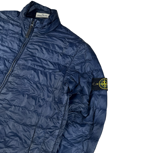 Stone Island Blue Micro Rip Stop Down Packable Jacket - XL