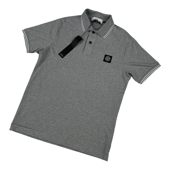Stone Island 2018 Grey Polo Top - Medium