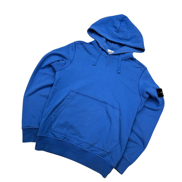 Stone Island 2019 Blue Pullover Hoodie - Small