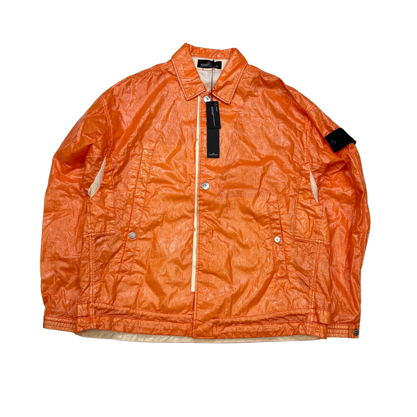 Stone Island 2022 Shadow Project Glass Linen Jacket Orange - Medium