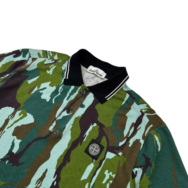 Stone island camo polo discount
