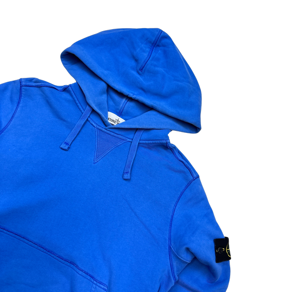 Stone Island 2019 Blue Pullover Hoodie - Small