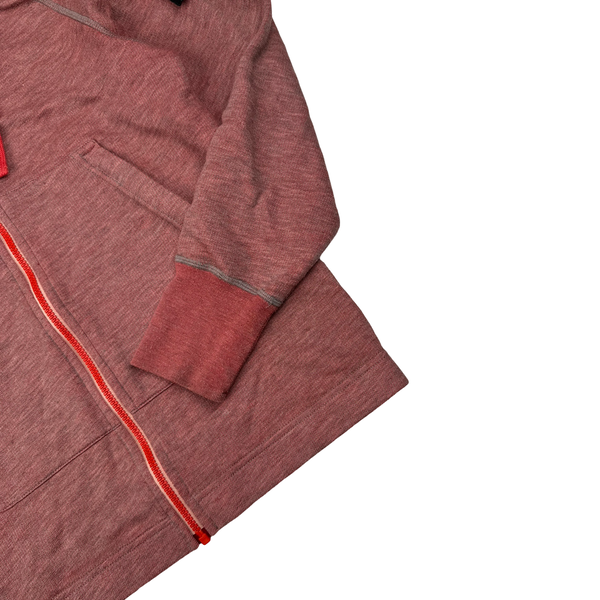 Stone Island 2016 Red Waffle Knit Hoodie - Small