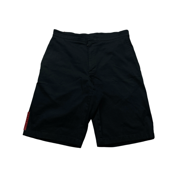 Prada Black Red Tab Shorts - 30"