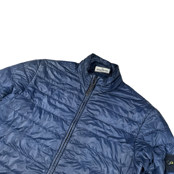 Stone Island Blue Micro Rip Stop Down Packable Jacket - XL