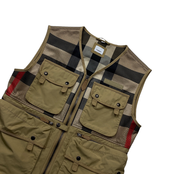 Burberry Nova Check Multipocket Cargo Vest - Large