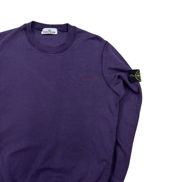 Stone island purple outlet crew neck