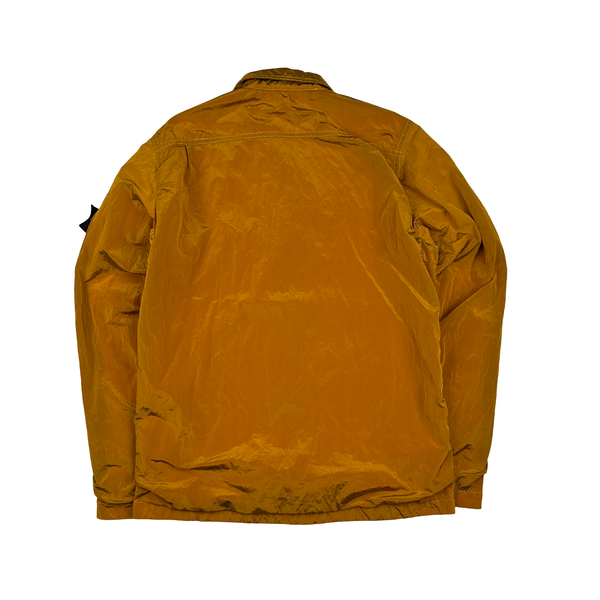 Stone Island Orange Nylon Metal Shimmer Overshirt - Small