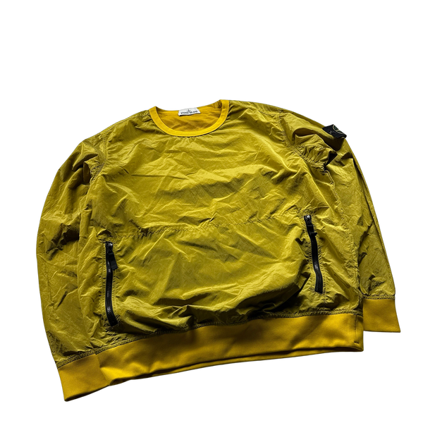 Stone Island 2018 Yellow Nylon Metal Crewneck Jumper - Large